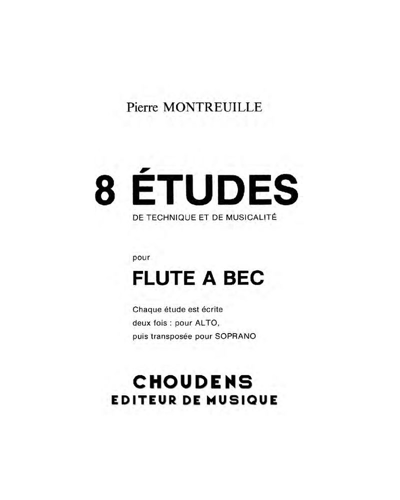Eight Études de technique et de musicalité — Pierre Montreuille