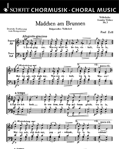 Volkslieder fremder Völker — Paul Zoll