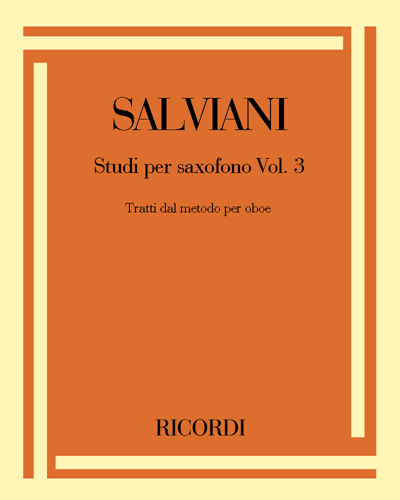 Studi per saxofono Vol. 3 — Clemente Salviani