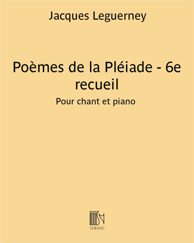Poèmes de la Pléiade - 6e recueil — Jacques Leguerney