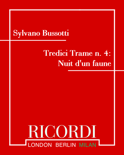 Tredici trame No. 4: 'Nuit d'un faune' — Sylvano Bussotti