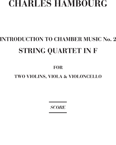 String quartet in F — Charles Hambourg