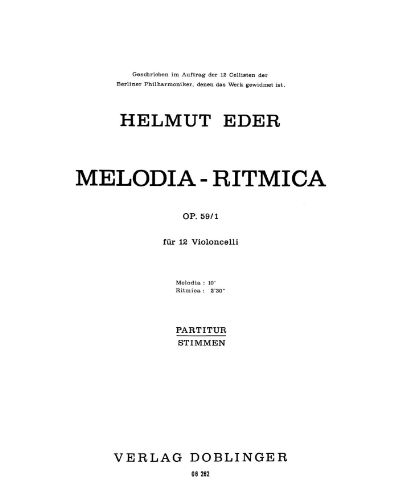 Melodia – Ritmica — Helmut Eder