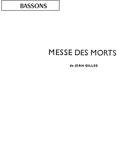 Messe Des Morts — Jean Gilles