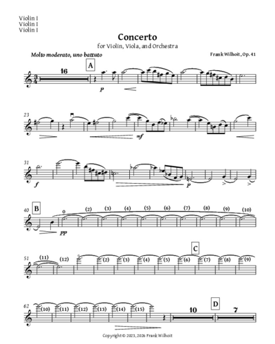 Concerto for Violin, Viola, and Orchestra, Op. 41 — Frank Wilhoit