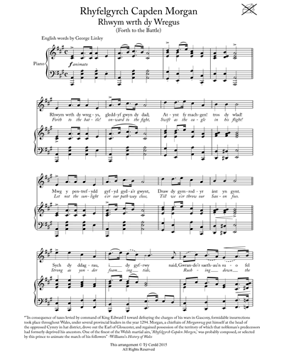 Rhyfelgyrch Capden Morgan — 传统