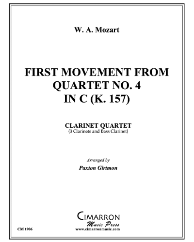 Allegro (from 'Quartet No. 4 in C major, K. 157') — 莫扎特
