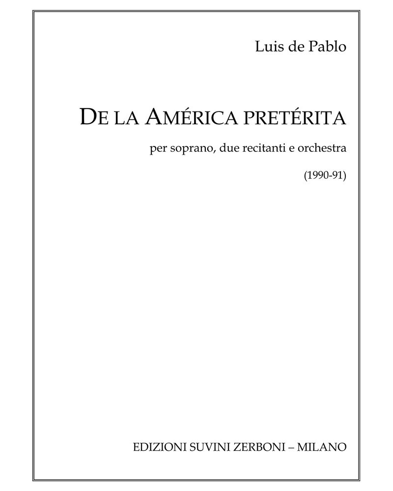 De la America preterita — Luis de Pablo