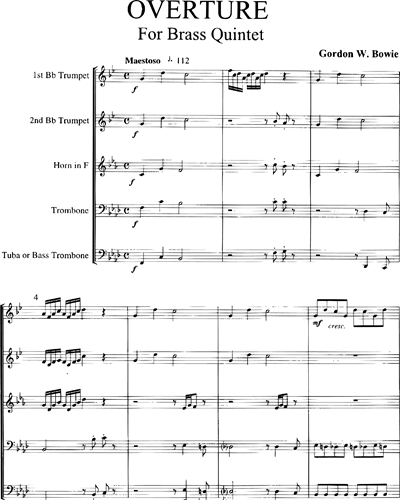 Overture for Brass Quintet — Gordon Bowie