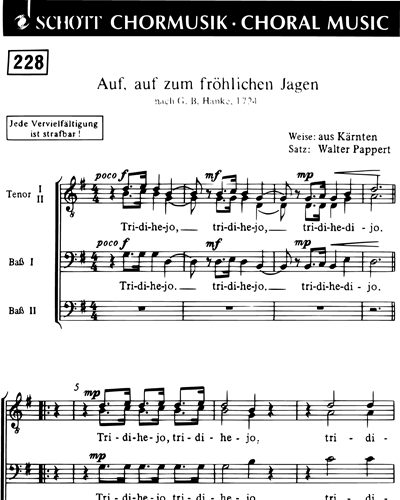 Auf, auf zum fröhlichen Jagen — Walter Pappert