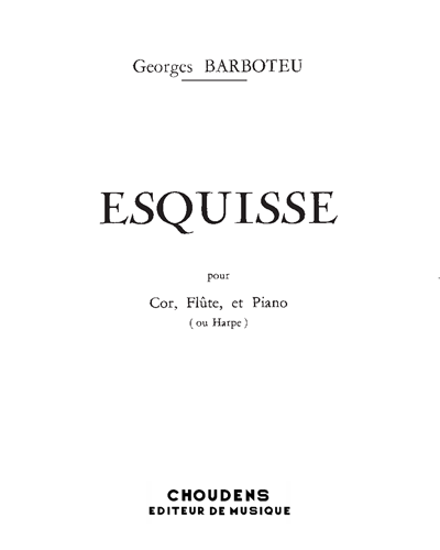 Esquisse — Georges Barboteu