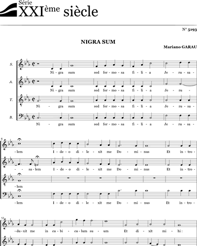 Nigra sum — Mariano Garau