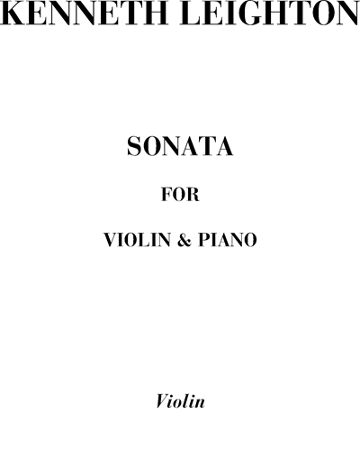 Sonata for Violin and Piano — 肯尼思·莱顿