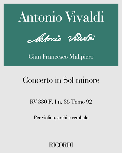 Concerto in G minor, RV 330, F. I no. 36 — 维瓦尔第