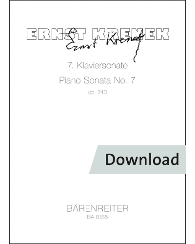 Siebte Klaviersonate op. 240 — 克热内克