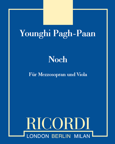 Noch — Younghi Pagh-Paan