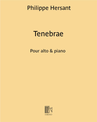 Tenebrae — Philippe Hersant