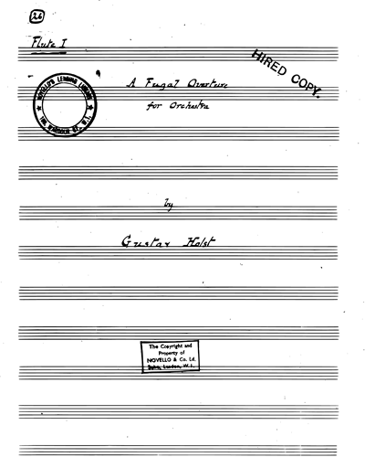 Fugal Overture, op. 40 — 霍尔斯特
