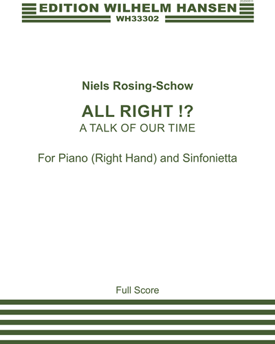 All Right?! (A Talk Of Our Time) — Niels Rosing-Schow