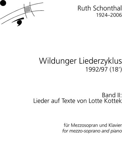 Wildung Song Cycle, Vol. 2 — Ruth Schönthal