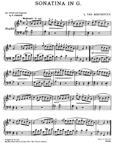Sonatina in G — 贝多芬