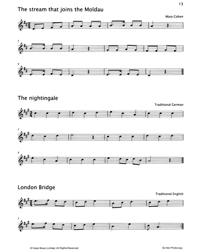 "The Stream That Joins the Moldau" & "The Nightingale" & "London Bridge" & "The Bells In St Paul's Steeple" & "In Holland Stands A House" & "London's Burning" — Mary Cohen