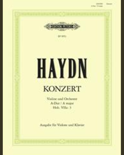Concerto in A Hob.VIIa/3 — Joseph Haydn