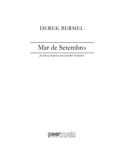 Mar de Setembro — Derek Bermel