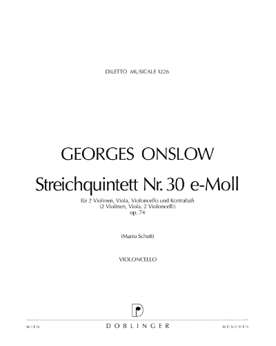 String Quartet No. 30 in E minor, op. 74 — 乔治·翁斯洛