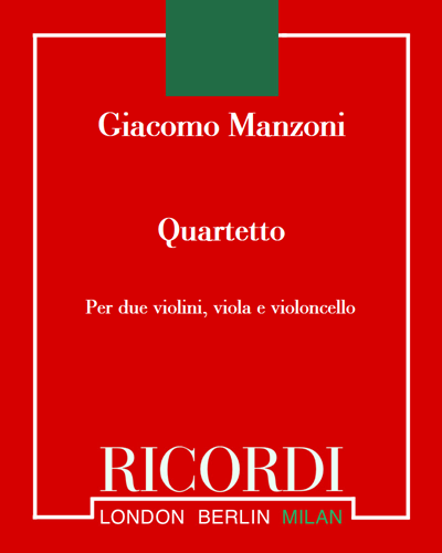 Quartetto — Giacomo Manzoni