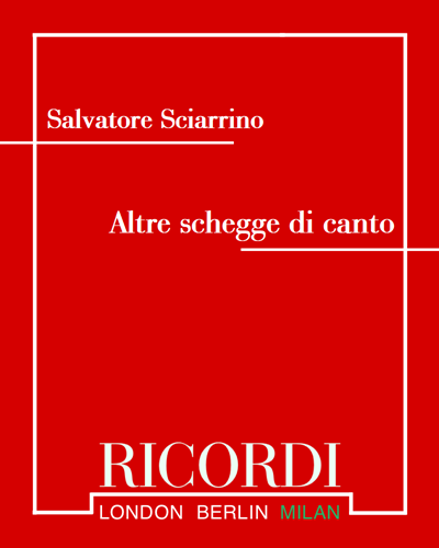 Altre schegge di canto — Salvatore Sciarrino