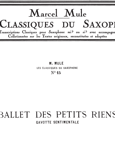 Gavotte Sentimentale — Wolfgang Amadeus Mozart