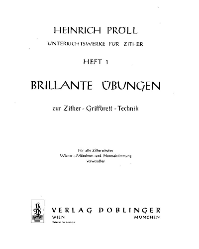 Teaching Works for Zither 1 — Heinrich Pröll
