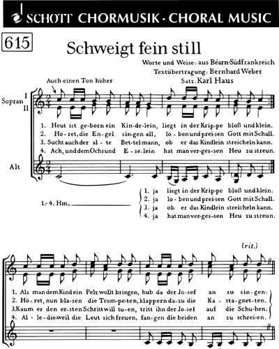 Schweigt fein still — Karl Haus