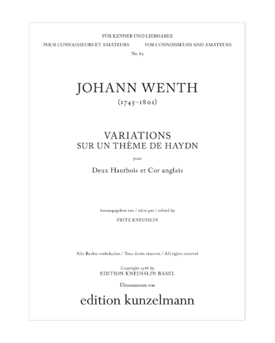 Variations on a Theme by Haydn — Johann Wenth
