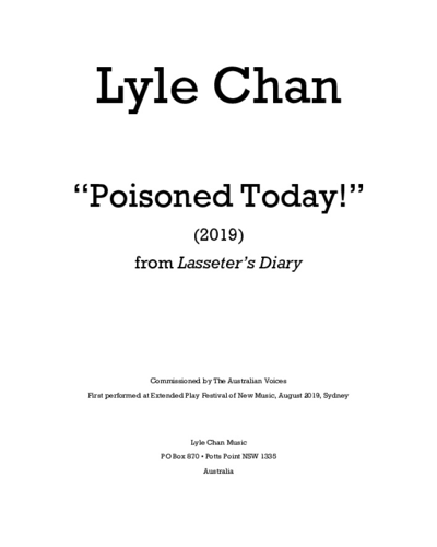 Poisoned Today! — Lyle Chan