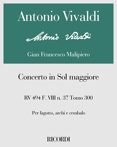 Concerto in G major, RV 494, F. VIII No. 37, Vol. 300 — 维瓦尔第