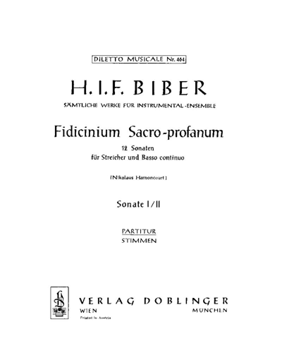 Fidicinium Sacro-profanum: Sonata I & II — 比贝尔