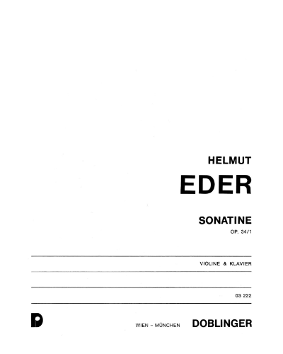 Sonatina, op. 34 / 1 — Helmut Eder