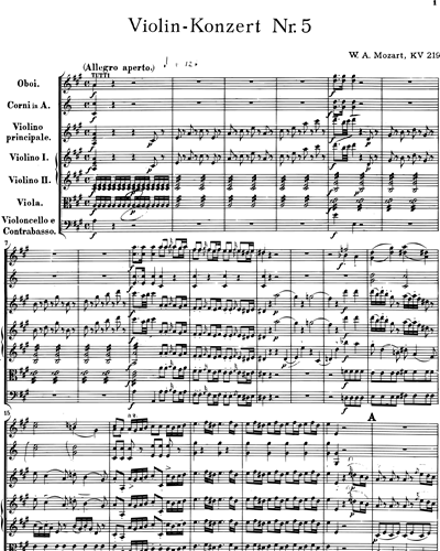Violin Concerto No. 5 — Wolfgang Amadeus Mozart