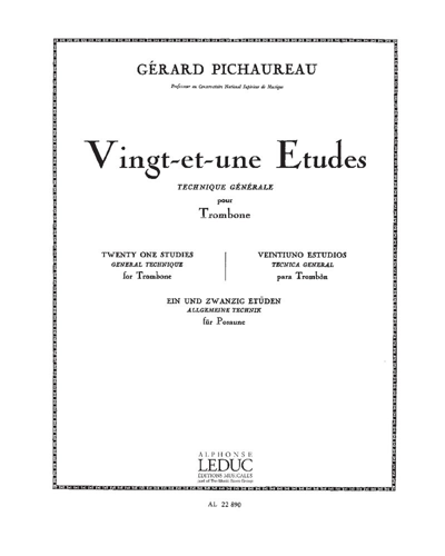 Twenty-one Études for Trombone — Gérard Pichaureau