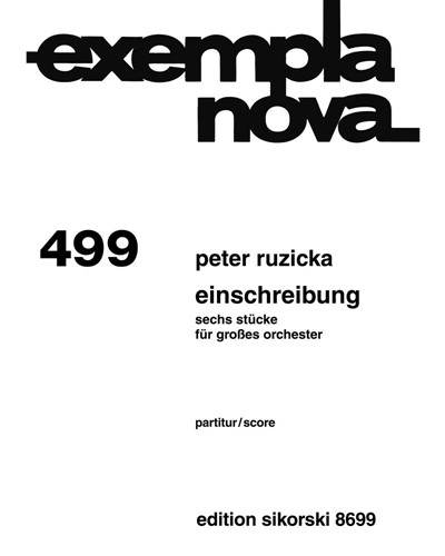 Einschreibung — Peter Ruzicka