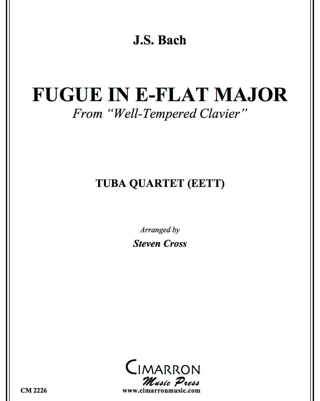 Fugue in E-flat major (from 'The Well-Tempered Clavier, Book 2') — 巴赫