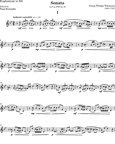 Sonata in F minor, TWV 41:f1 — 泰勒曼