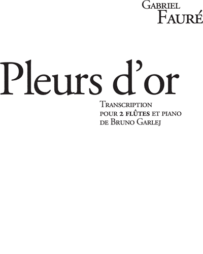Pleurs d'Or — Thierry Caens