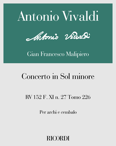 Concerto in G minor, RV 152, F. XI No. 27, Vol. 226 — Antonio Vivaldi
