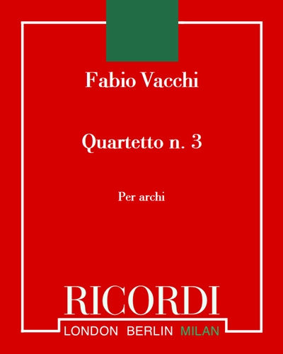 String Quartet No. 3 — Fabio Vacchi