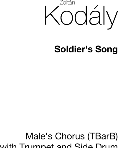 Soldier's Song — 柯达伊