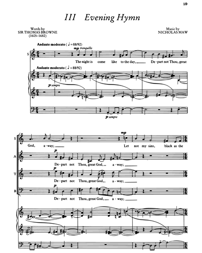Evening Hymn — Nicholas Maw