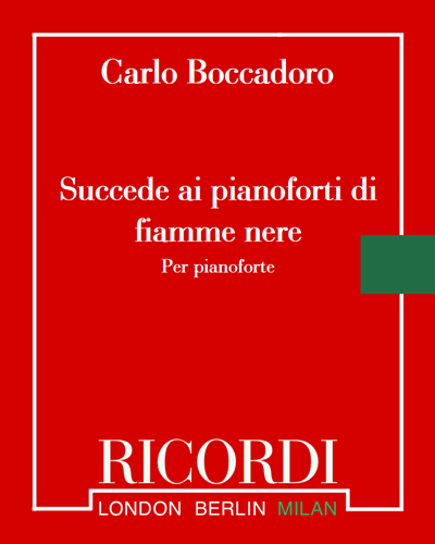 Succede ai pianoforti di fiamme nere — Carlo Boccadoro